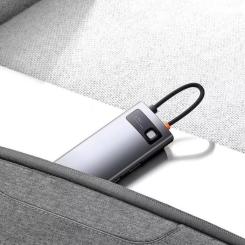 Концентратор Baseus USB-C 4-in-1 4xUSB 3.0 gray Фото 5
