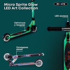 Самокат Micro Sprite Glow LED Art Collection" Космос" Фото 9