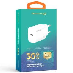 Зарядное устройство Grand-X GaN USB-C 30W QC3.0 white Фото 4
