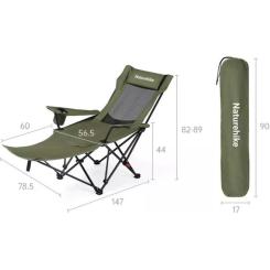 Кресло складное Naturehike CNK2550JJ023 Nightfall T05, сталь, оливкове Фото 1