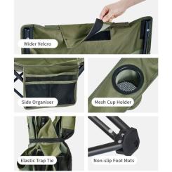 Кресло складное Naturehike CNK2550JJ023 Nightfall T05, сталь, оливкове Фото 3