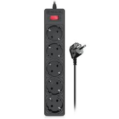 Сетевой фильтр питания REAL-EL RS-Protect 505, 3m, black Фото