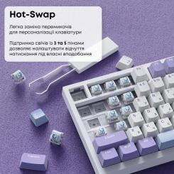 Клавиатура Ajazz AK820 Sea Salt Switch RGB USB-C UA White Фото 10