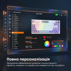 Клавиатура Ajazz AK820 Sea Salt Switch RGB USB-C UA White Фото 11