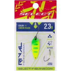 Блесна Select Rival 2.3g 30mm 11 LimeON Black Фото 1