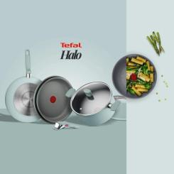 Сковорода Tefal Halo EUCALYPTUS, 26см, алюміній, бакеліт, сірий Фото 2
