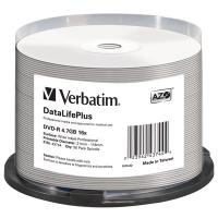 Диск DVD Verbatim 4.7Gb 16X CakeBox 50шт Print-White Фото