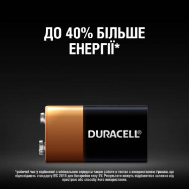 Батарейка Duracell 9V лужна 1шт. в упаковці Фото 3