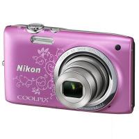 Цифровой фотоаппарат Nikon Coolpix S2700 pink lineart + case Фото