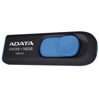 USB флеш накопитель ADATA 16Gb UV128 black-blue USB 3.0 Фото