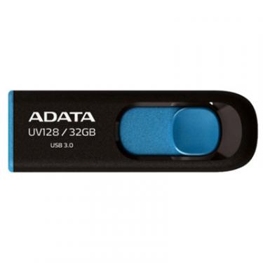 USB флеш накопитель ADATA 32Gb UV128 black-blue USB 3.0 Фото