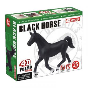 Пазл 4D Master Черная лошадь Фото