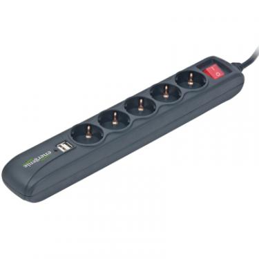 Сетевой фильтр питания EnerGenie SPG5-U-5 Power strip with USB charger, 5 sockets, Фото