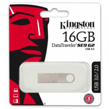 USB флеш накопитель Kingston 16GB DataTraveler SE9 G2 Metal Silver USB 3.0 Фото 3