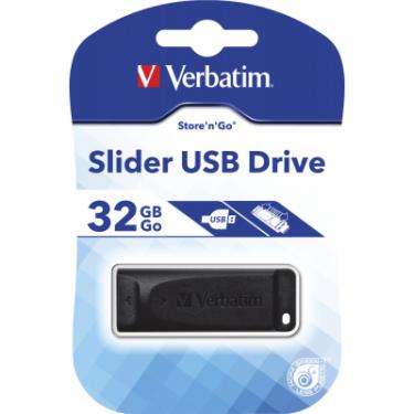 USB флеш накопитель Verbatim 32GB Slider Black USB 2.0 Фото 4