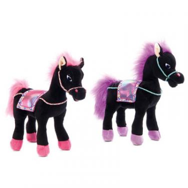 Мягкая игрушка Lava Лошадь чёрная с попоной (муз., 25 см) Фото