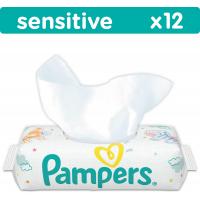 Детские влажные салфетки Pampers Sensitive, 12 шт Фото
