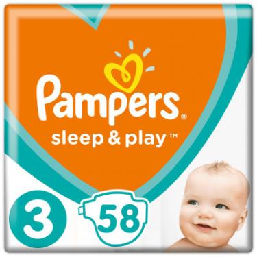 Подгузники Pampers Sleep & Play Midi Размер 3 (6-10 кг), 58 шт Фото