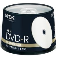 Диск DVD TDK 4.7GB 16X Cakebox 50шт Printable Фото