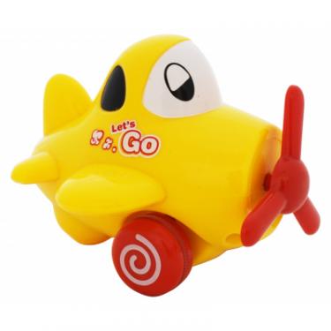 Развивающая игрушка BeBeLino Инерционный самолет Веселый полет желтый Фото