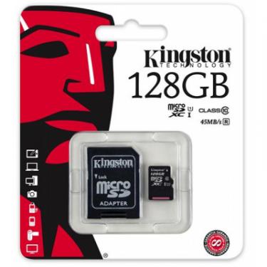 Карта памяти Kingston 128GB microSDXC Class 10 UHS-I Фото 2