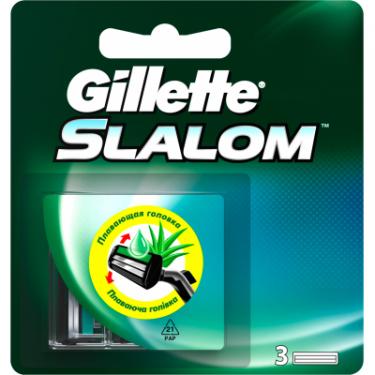Сменные кассеты Gillette Slalom с увлажняющей лентой с экстрактом алое 3 шт Фото