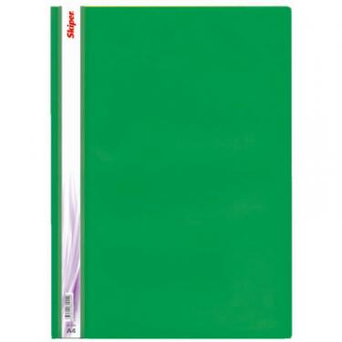 Папка-скоросшиватель Skiper А4, transparent, 160 мкм, SK14A, green Фото
