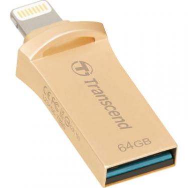 USB флеш накопитель Transcend 64GB JetDrive Go 500 Gold USB 3.1/Lightning Фото 4