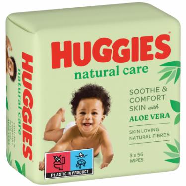 Детские влажные салфетки Huggies Natural Care 56 х 3 шт Фото 1