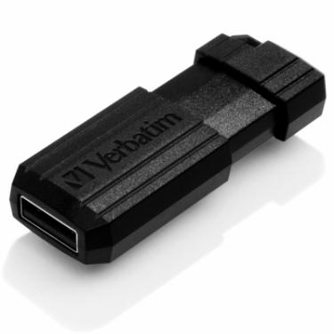 USB флеш накопитель Verbatim 128GB PinStripe Black USB 2.0 Фото 2