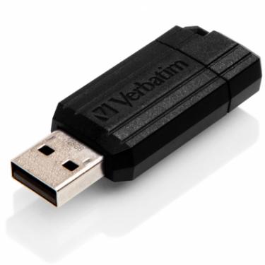 USB флеш накопитель Verbatim 128GB PinStripe Black USB 2.0 Фото 3