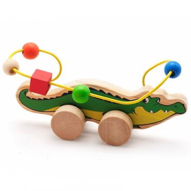 Развивающая игрушка Мир деревянных игрушек Лабиринт-каталка Крокодил Фото