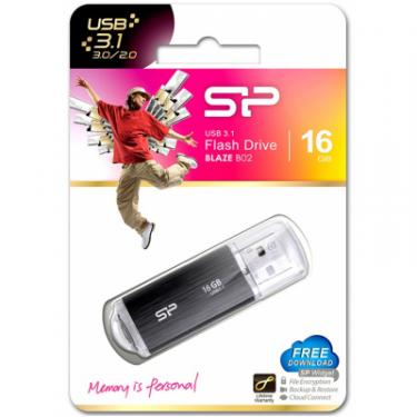 USB флеш накопитель Silicon Power 16GB Blaze B02 Black USB 3.0 Фото 4