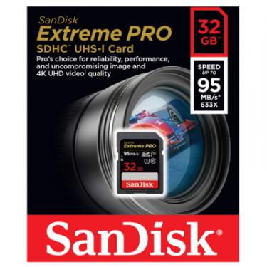 Карта памяти SanDisk 32GB SDHC Class10 UHS-I V30 4K Extreme Pro Фото 2