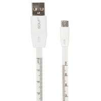 Дата кабель Golf USB 2.0 AM to Micro 5P 1.0m Flat-Ruler White Фото