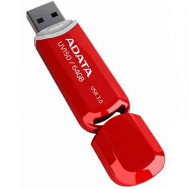 USB флеш накопитель ADATA 64GB UV150 Red USB 3.0 Фото 2