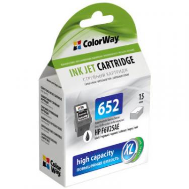 Картридж ColorWay HP №652 black (F6V25AE) ink level Фото