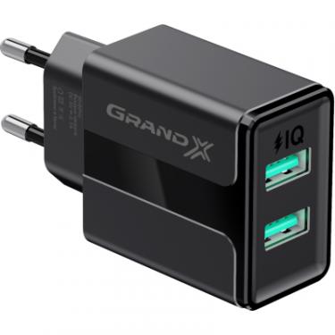 Зарядное устройство Grand-X 5V 2,4A USB Black Фото
