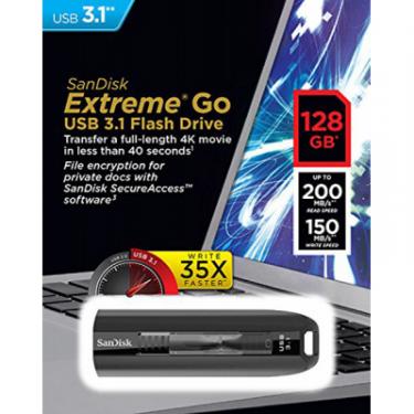 USB флеш накопитель SanDisk 128GB Extreme Go USB 3.1 Фото 4