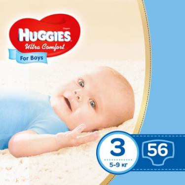 Подгузники Huggies Ultra Comfort 3 Jumbo для мальчиков (5-9 кг) 56 шт Фото