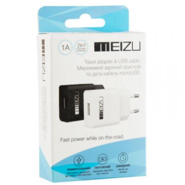 Зарядное устройство Meizu 1*USB 1.0А + cable MicroUSB White Фото 4
