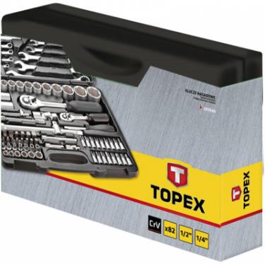 Набор инструментов Topex сменных головок и насадок 1/4 ", 1/2", 82 шт. * 1 Фото 5