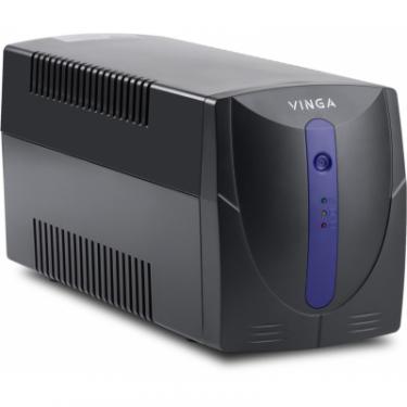 Источник бесперебойного питания Vinga LED 1200VA plastic case with USB Фото 1