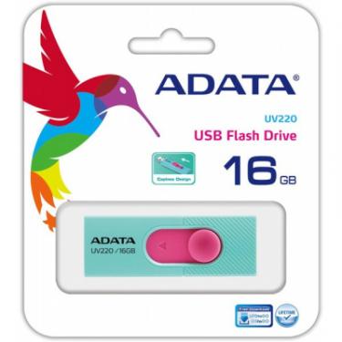 USB флеш накопитель ADATA 16GB UV220 Green/Pink USB 2.0 Фото 2