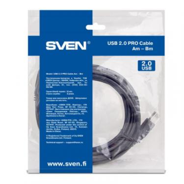 Кабель для принтера Sven USB 2.0 AM/BM 1.8m Фото 1