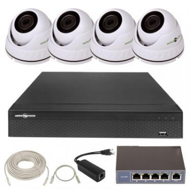Комплект видеонаблюдения Greenvision GV-IP-K-L25/04 1080P Фото