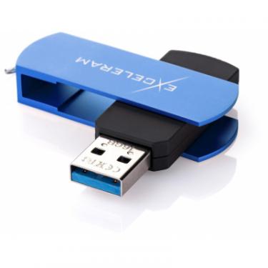 USB флеш накопитель eXceleram 16GB P2 Series Blue/Black USB 3.1 Gen 1 Фото 1