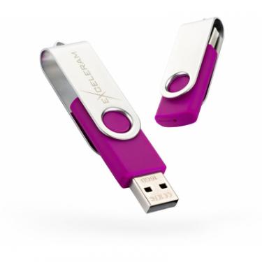 USB флеш накопитель eXceleram 8GB P1 Series Silver/Purple USB 2.0 Фото