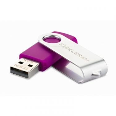USB флеш накопитель eXceleram 8GB P1 Series Silver/Purple USB 2.0 Фото 1