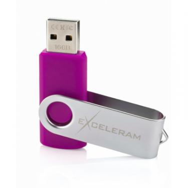 USB флеш накопитель eXceleram 8GB P1 Series Silver/Purple USB 2.0 Фото 2